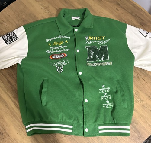 Classic green white varsity - green,