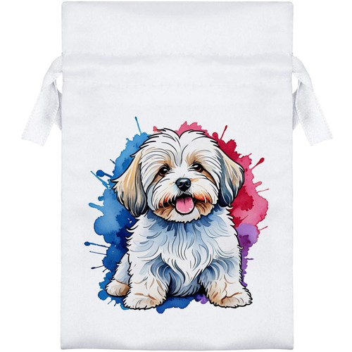 Colourful havanese dog satin - 'colourful, dog'
