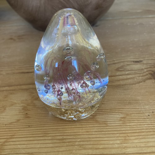 Vintage pink egg shaped glass - vintage,
