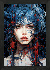 Beautiful Anime Girl Framed