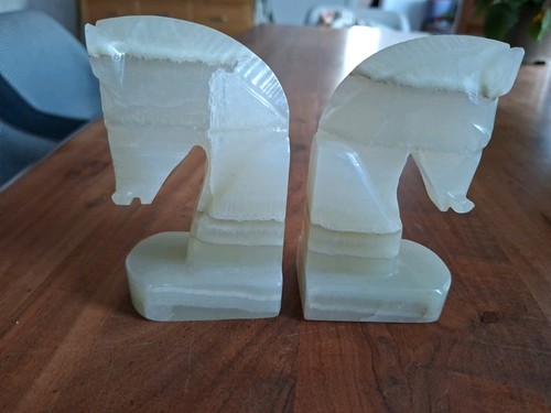 Pair onyx marble - marble, horse