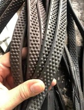 BioGrip Solid Rubber Reins Flexible Soft Narrow Pebble Black Brown full cob pony