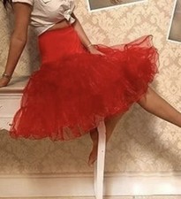 8 X Womans Vintage Petticoat Retro Underskirt 50s Swing Fancy Net Skirt One Size