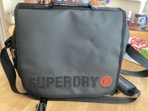 Superdry black messanger bag - superdry,