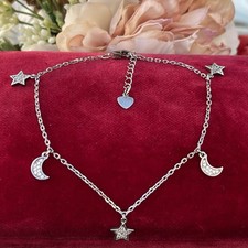 Sterling Silver Moon Stars