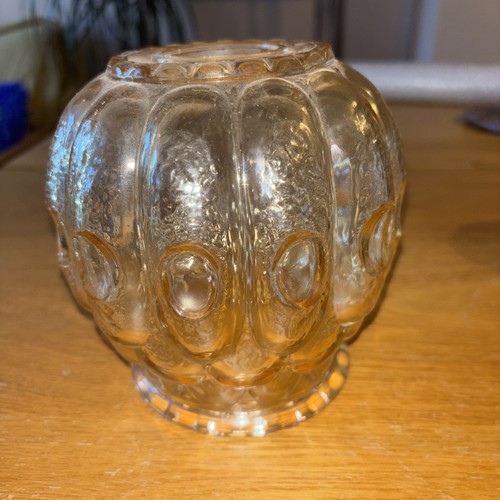 Vintage amber bubble glass - amber,
