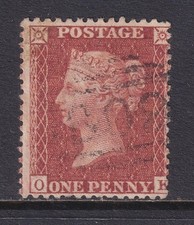 QV 1856 1d Penny Red Brown. SG37, Large Crown, Perf 14. Cat £375.