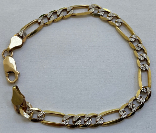 Ladies 9ct gold - figaro, chain