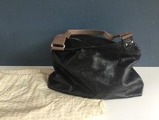 Orla Kiely Linear Stem Embossed Textured Leather Handbag