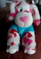 Build A Bear Workshop Pink Spotty Dog In Christmas Outfit Teddy Bear