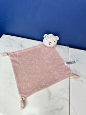 NEW GEORGE ASDA Pink TEDDY BEAR COMFORTER SOOTHER BLANKET BLANKIE STARS DOU