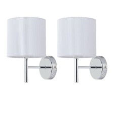 Set of 2 Modern Chrome Wall