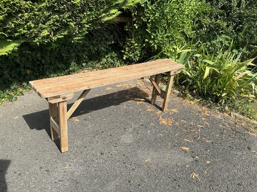 Vintage folding wood - wood, bench
