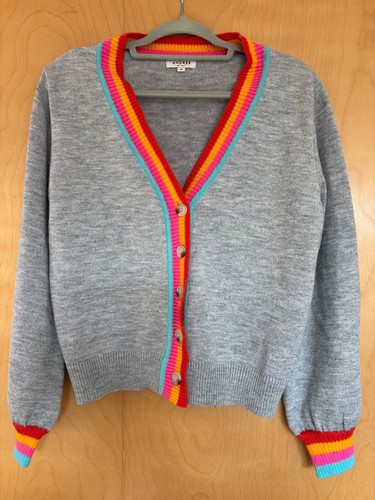 Grey rainbow cardigan size - &,