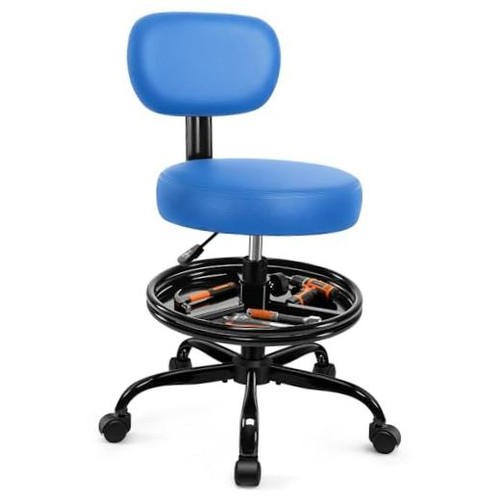 Blue shop stool with - shop,