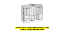 Durable Plastic Transport Box / Display Carrier Cage for Finches, Budgies, Canar