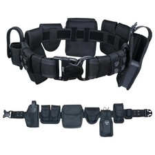 Duty Belt w/Utility Belts Law Enforcement Police Molded Pouches Kit ，Nylon Ta...