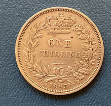 1853 Shilling. Victoria. Very