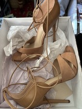 Taupe Tie Ankle Sandle Shoe 6