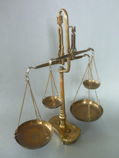 Antique brass double balance - antique,