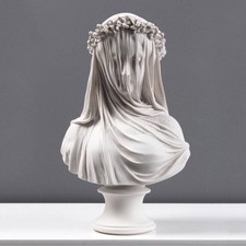 Veiled Lady Bust Sculpture