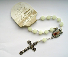 Luminous Car Rosary Beads St Christopher Glow in the Dark Made in Italy