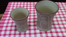 Denby Ferndale pair vases 20cm