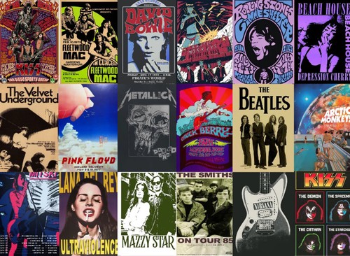Music metal signs plaque tin - metal,