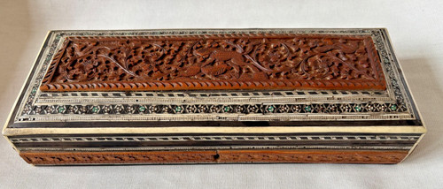 Antique kashmir wooden carved - kashmir,