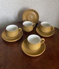 Denby Ode Cups and Saucers x 4