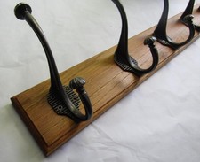 Rustic oak coat hook - coat, rack