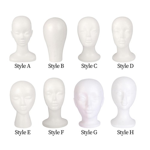 Foam mannequin head hair - foam,