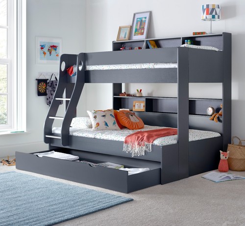 Oliver grey wooden - wooden, triple
