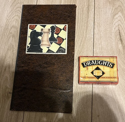 Vintage wooden draughts - vintage,