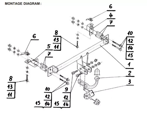 Swan neck tow bar for - tow,