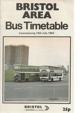BRISTOL BUS TIMETABLE BOOK