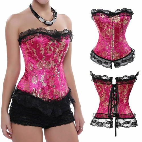Women black overbust boned - overbust,