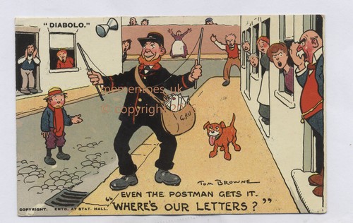 Diabolo postcard postman 1907 - diabolo,