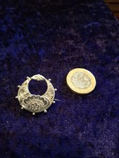 Circular Brooch with Crescent Moon Brooch for Women