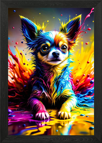 Vibrant colorful chihuahua - vibrant,