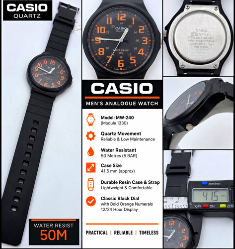 Casio men 240 - men’s, mw-240