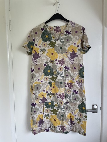 Beige floral linen - tu,