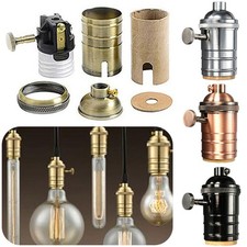 Vintage Industrial Lamp Light Switch Holder Antique ES E27 Fitting Decor Retro