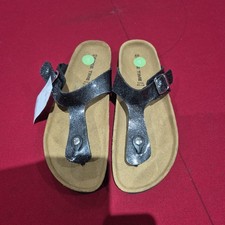 New With Tag Sparkle Black Toe Post Sandals UK Size 7 Free Time