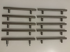 10 x Brushed Chrome Steel