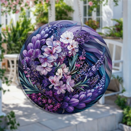 Purple flowers suncatcher - purple,