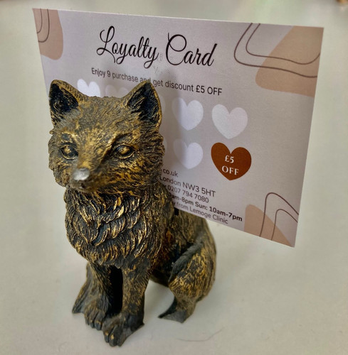 Sitting fox ornament figurine - sitting,