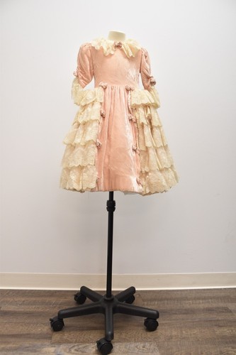 Vintage girls pink party dress - girls,