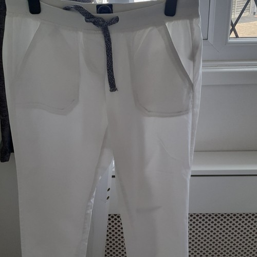 Joules white cropped trousers - joules,