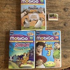 VTech MobiGo Cartridges Bundle, Toy Story Penguins Scooby-Doo (Shrek 4 Unboxed)